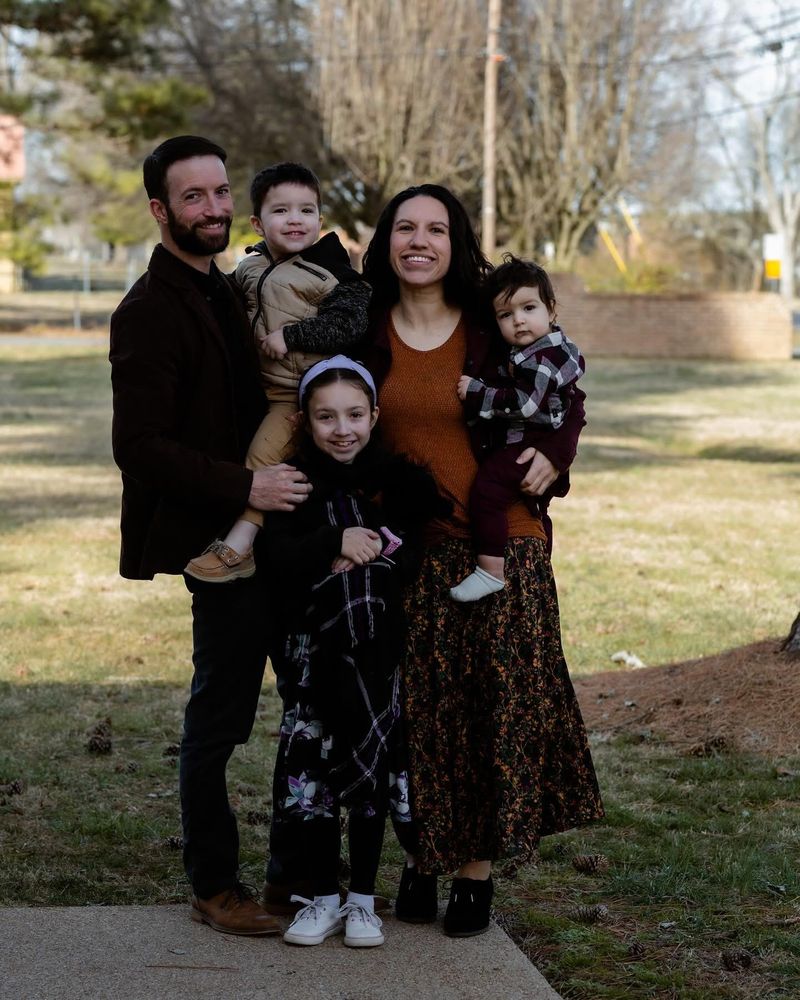 Jacob Richardson with his wife, two sons and daughter